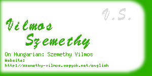 vilmos szemethy business card